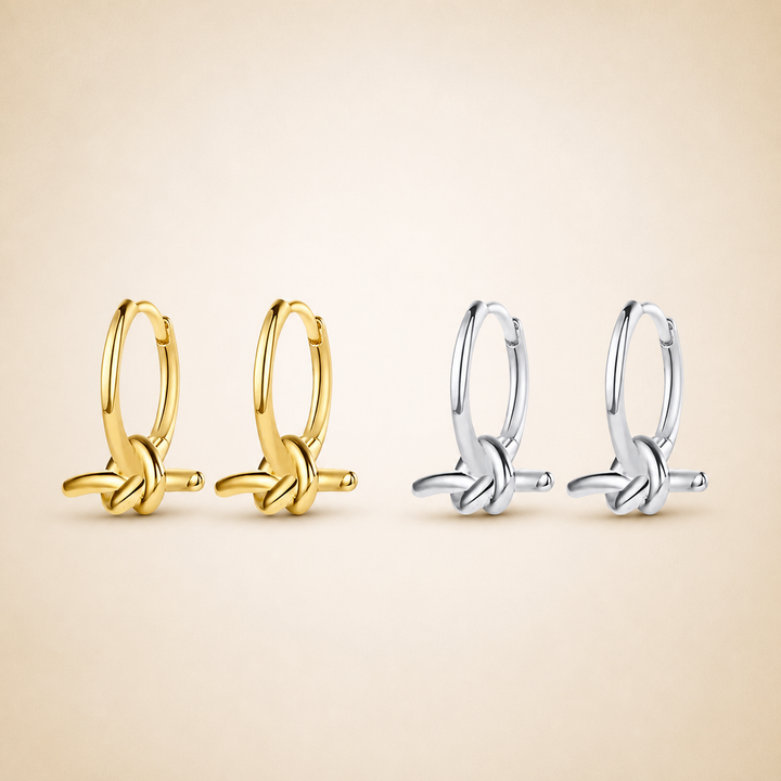 Plain Knot Mini Hoops