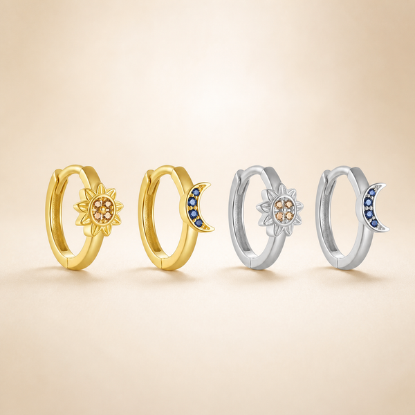 Sun & Moon Mini Hoops