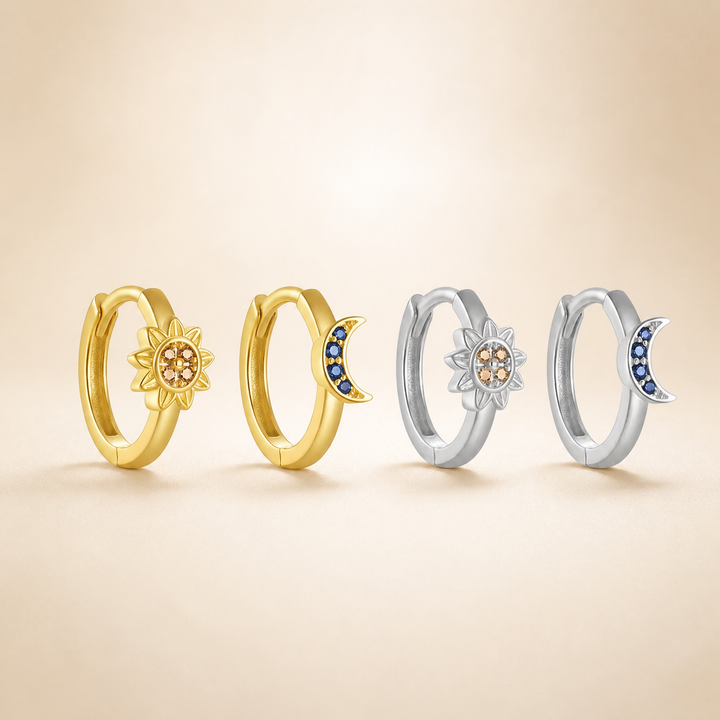 Sun & Moon Mini Hoops