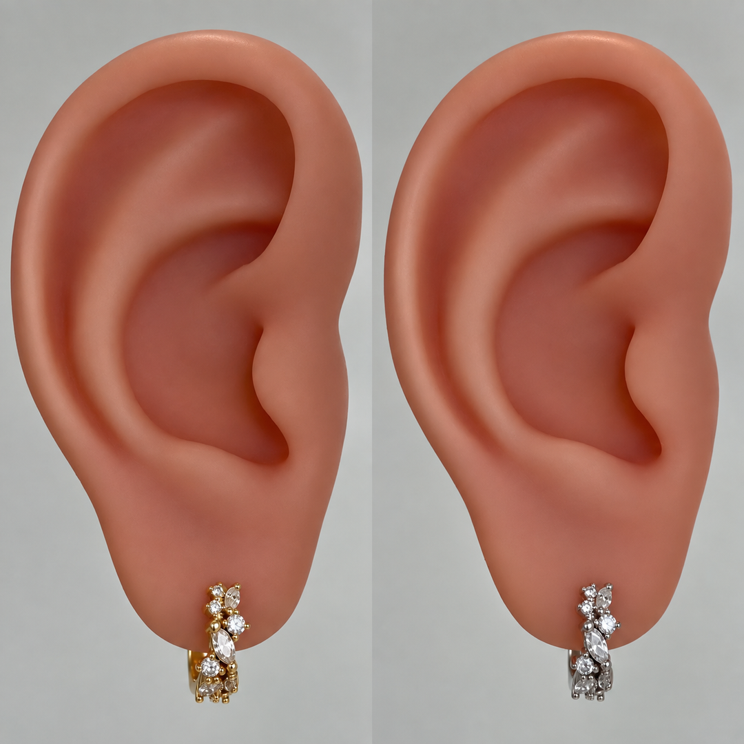 Jacquard Crystal Mini Hoops
