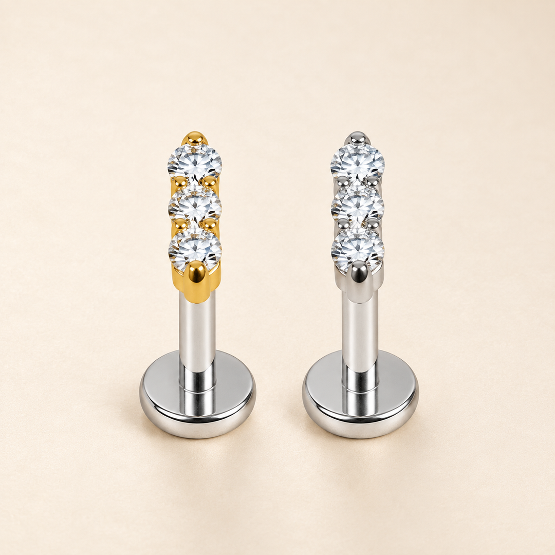 Crystal Trio Single Stud