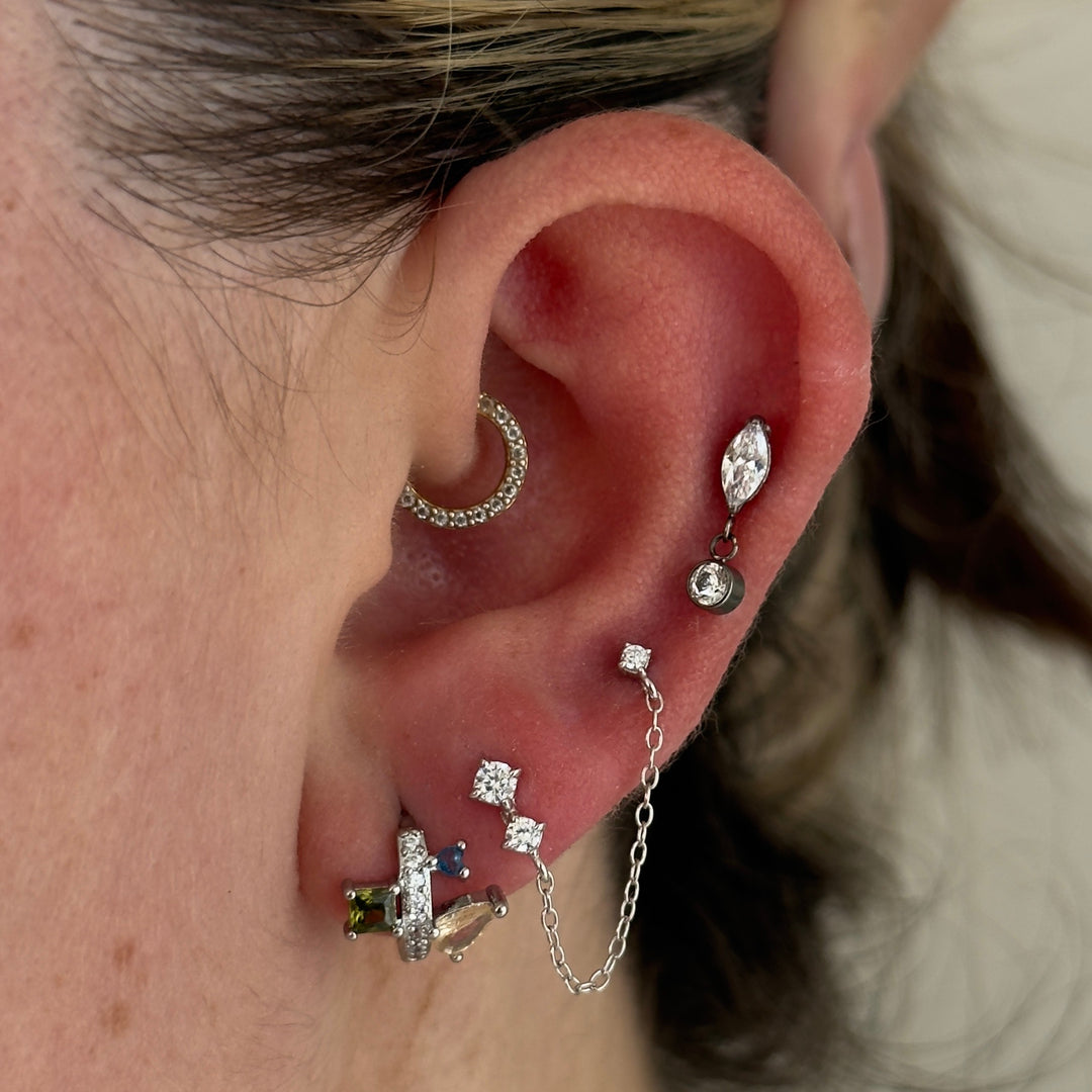 Marquise Drop Single Stud