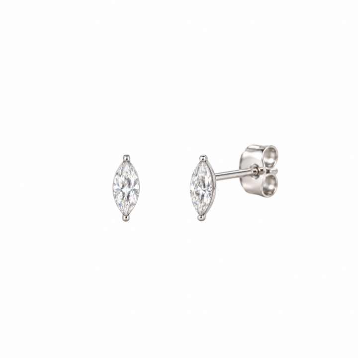 Oval Crystal Studs