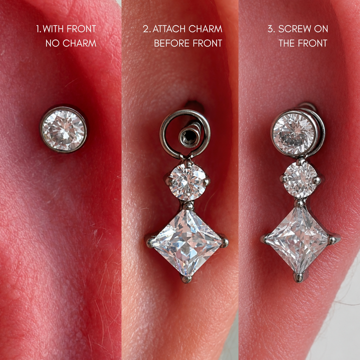 Double Diamond Earring Charm