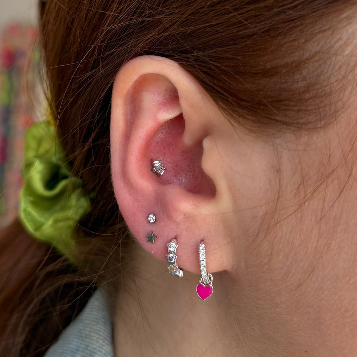 Pastel Star Mini Hoops