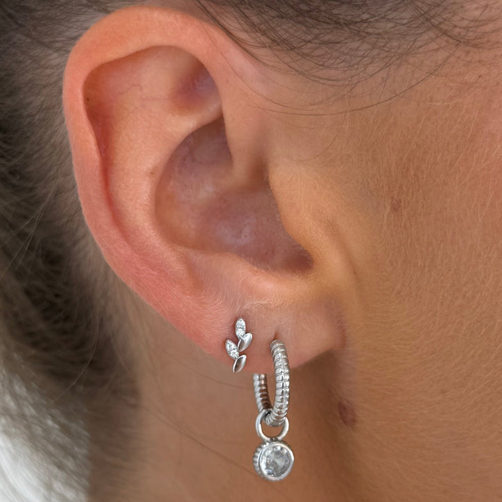 Long Leaf Crystal Studs