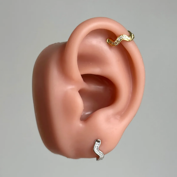 Zig Zag Crystal Mini Hoops Dorathy & J