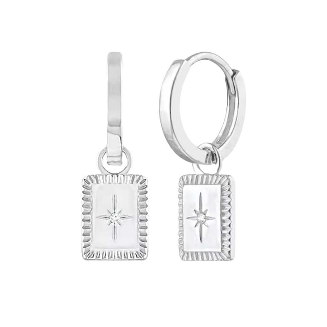 Star Plate Mini Hoops