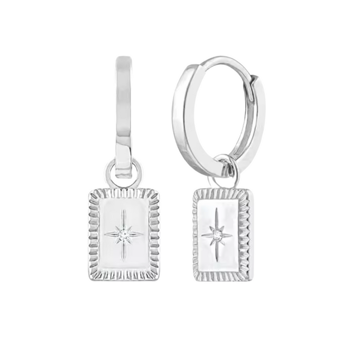 Star Plate Mini Hoops