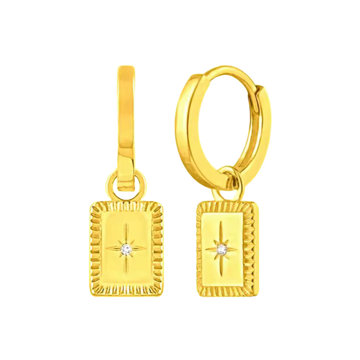 Star Plate Mini Hoops