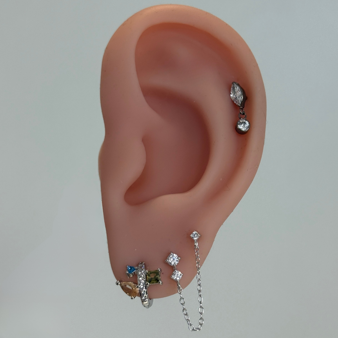 Tonal Gem Chain Ear Stack Bundle
