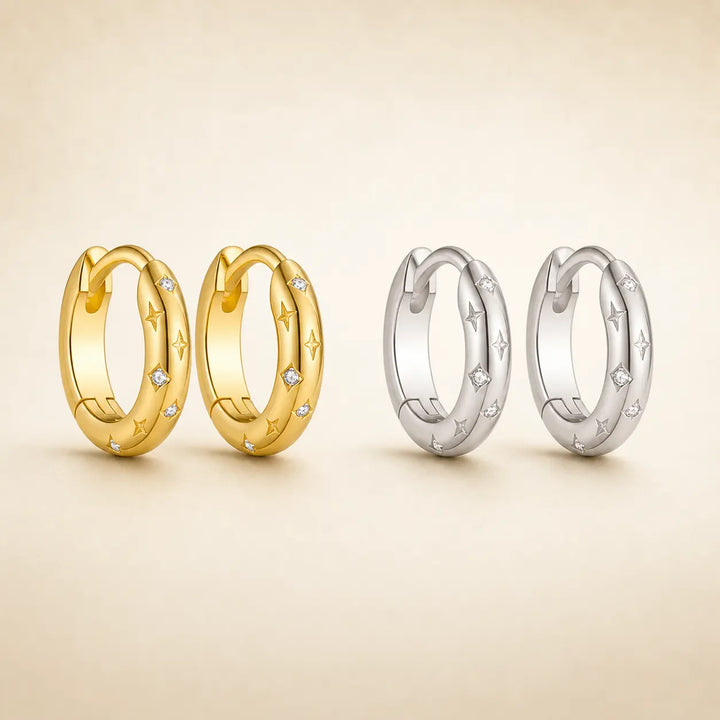 Chunky Star Mini Hoops