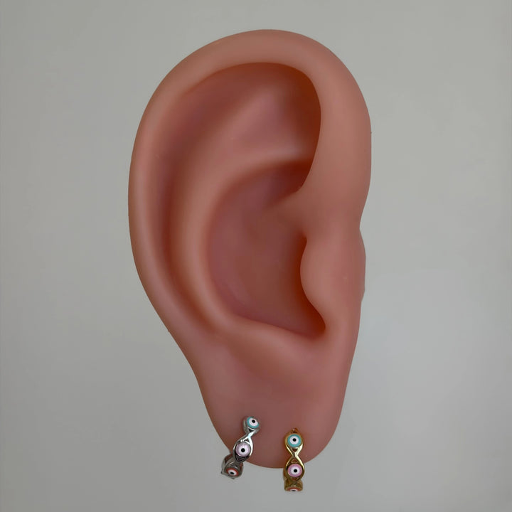 Evil Eye Mini Hoops